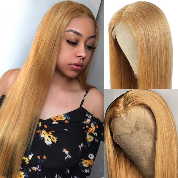 #27 Color Lace Frontal Closure Wig Straight Brazilian Human Hair