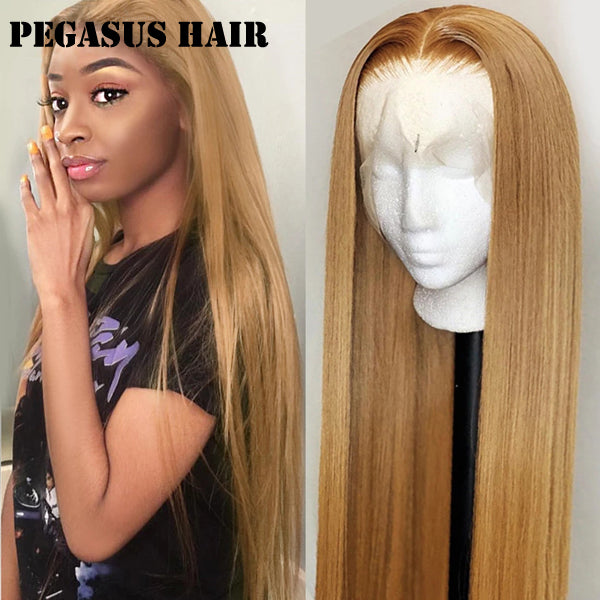 #27 Color Lace Frontal Closure Wig Straight Brazilian Human Hair