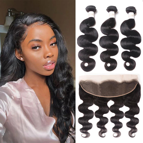 Body Wave 9A Bundles With 13x4" Frontal Brazilian Hair - pegasuswholesale