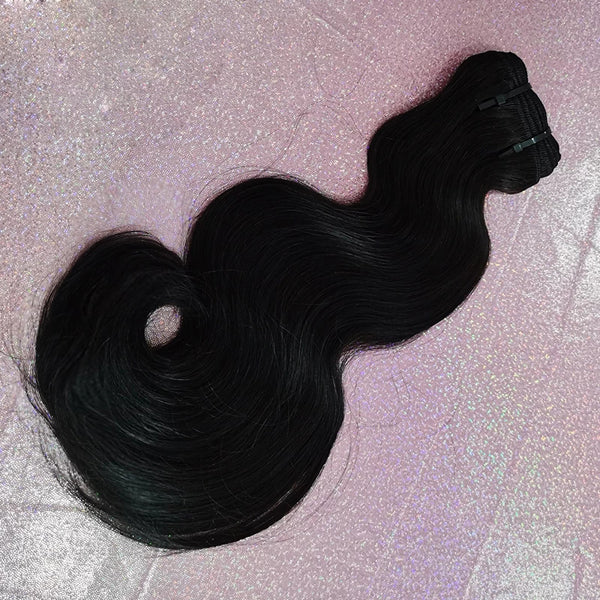 Double Drawn Virgin Hair Bundles Natural Color Body Wave Brazilian