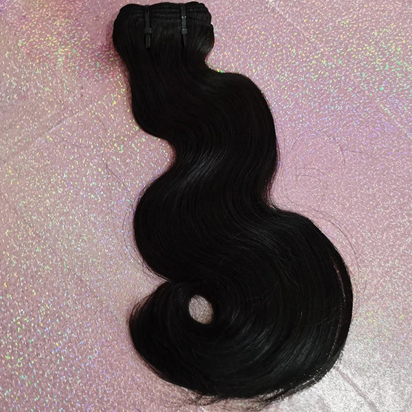 Double Drawn Virgin Hair Bundles Natural Color Body Wave Brazilian