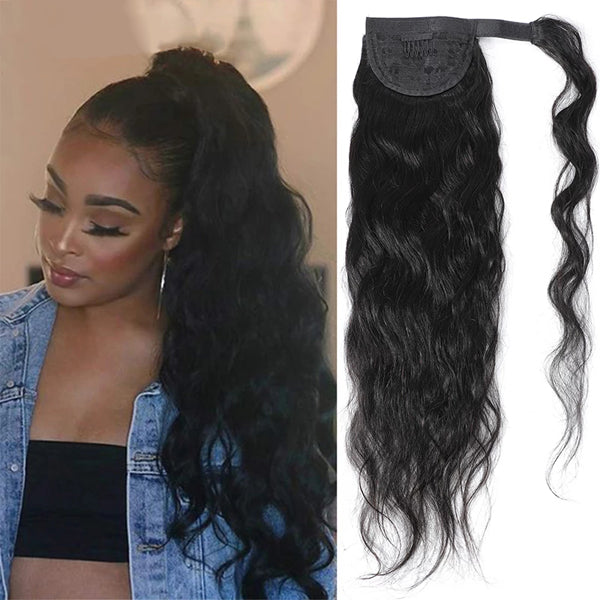 Straight / Body Wave Ponytail Hair Extension Clip in Hairpiece - pegasuswholesale
