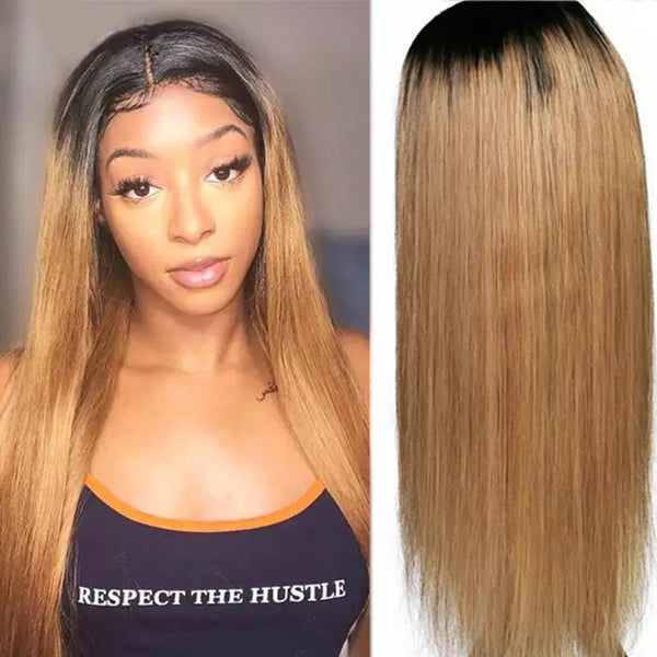 Brazilian Ombre Blonde Lace Front Wig Human Hair 1B 27 30 Burgundy Lace Front Wig 13x4 Lace Frontal Wig Bone Straight Hair Wig