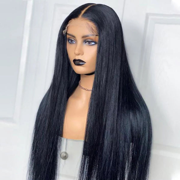 HD Swiss Lace Virgin Human Hair Wig 5X5 Lace Front Closure Wig Straight 【PWH6683】 - pegasuswholesale