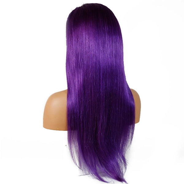 Dark Purple 1B Root Straight 4x4 13x4 Lace Front Closure Human Hair Wigs Short Bob long frontal wig