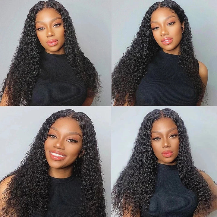 13X6 Transparent Lace Frontal With 2/3/4 Bundles Curly Human Hair - pegasuswholesale