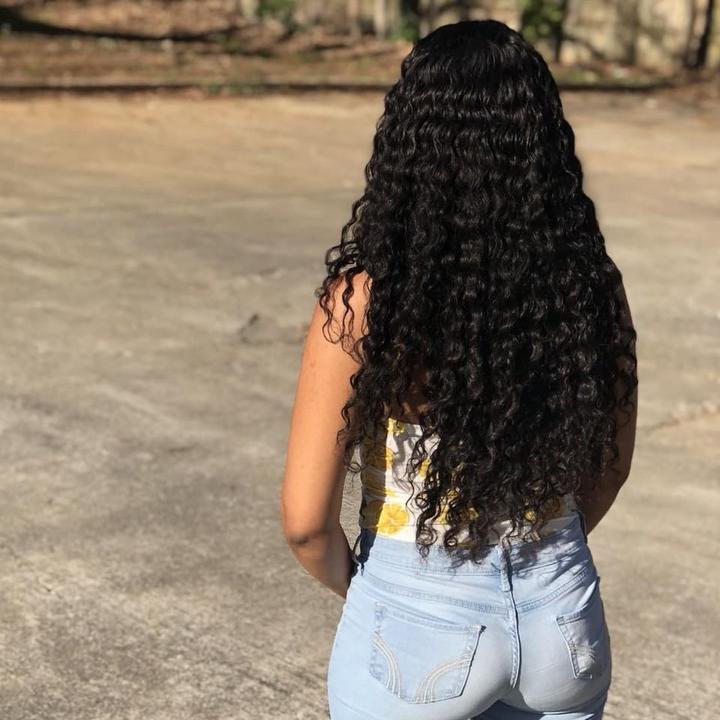 13X6 Transparent Lace Frontal With 2/3/4 Bundles Deep Wave Human Hair - pegasuswholesale