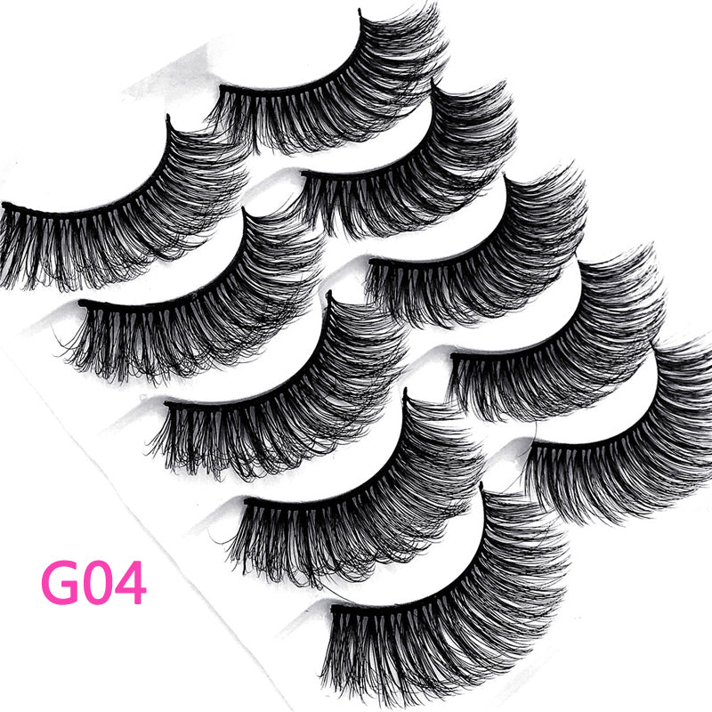 5Pairs 3D Mink False Eyelashes Natural/Thick Long 【PEGE07】 - pegasuswholesale
