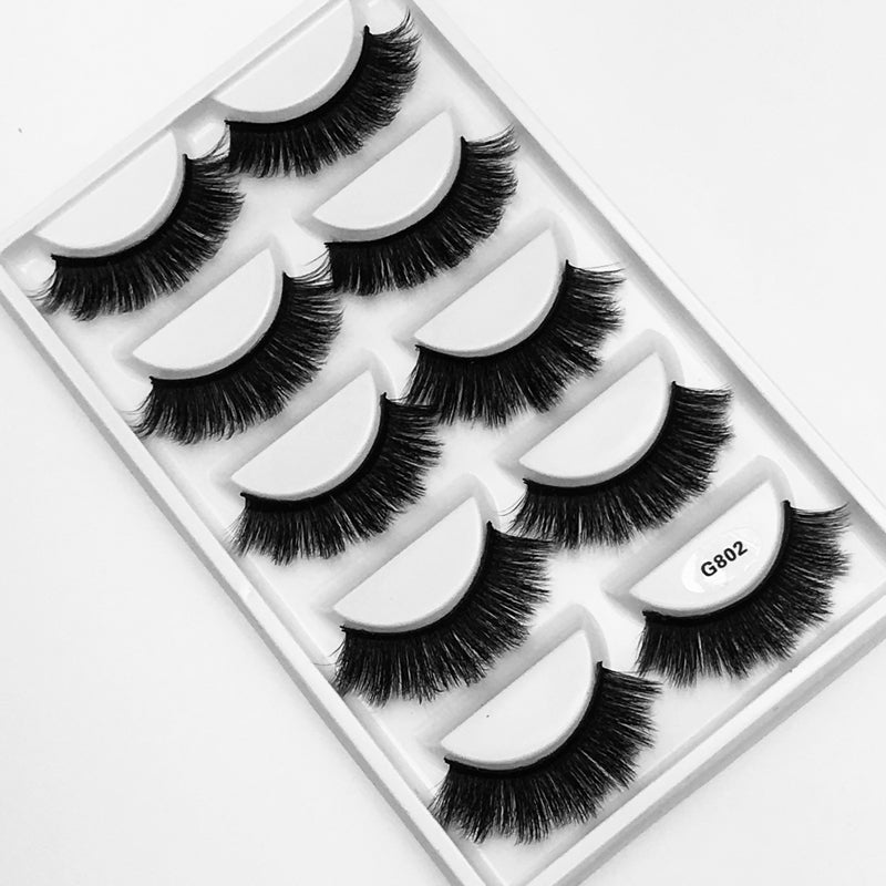 5Pairs 3D Mink False Eyelashes Natural/Thick Long 【PEGE07】 - pegasuswholesale