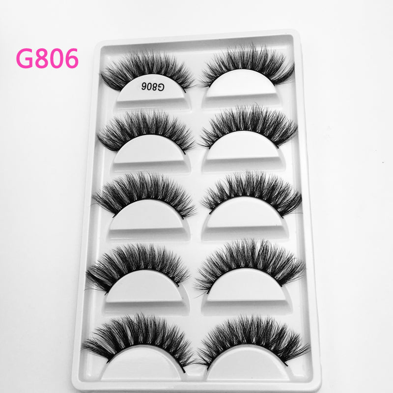 5Pairs 3D Mink False Eyelashes Natural/Thick Long 【PEGE07】 - pegasuswholesale