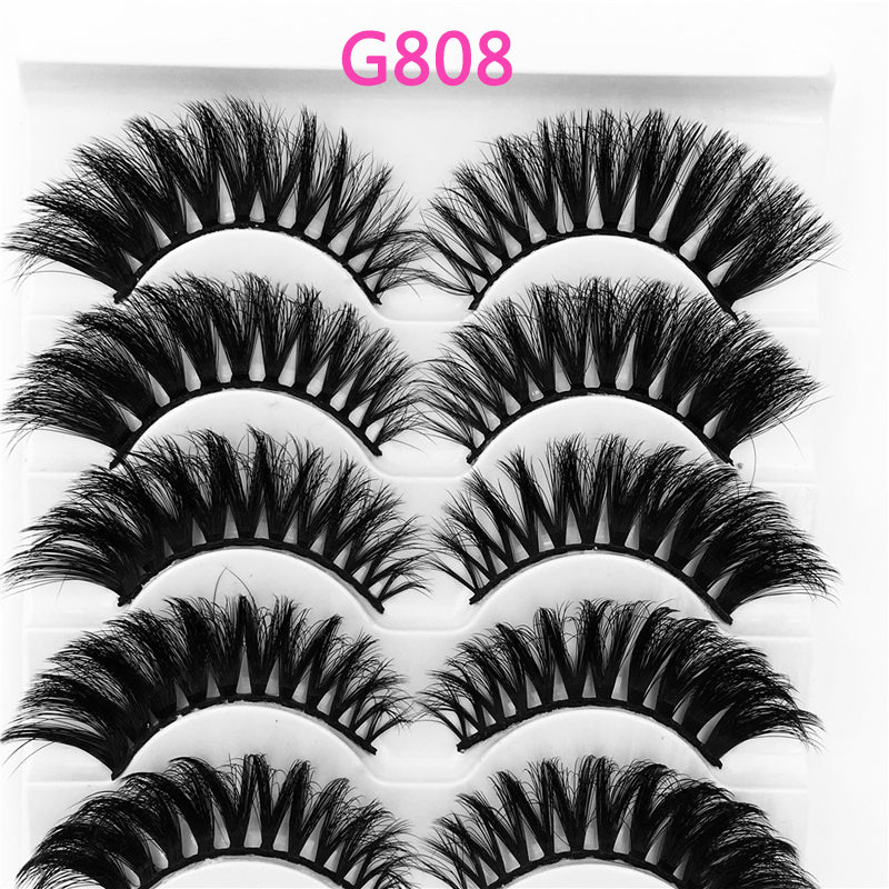 5Pairs 3D Mink False Eyelashes Natural/Thick Long 【PEGE07】 - pegasuswholesale