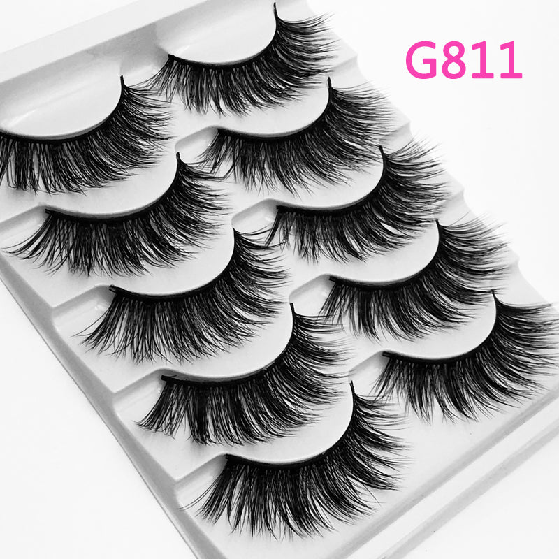 5Pairs 3D Mink False Eyelashes Natural/Thick Long 【PEGE07】 - pegasuswholesale