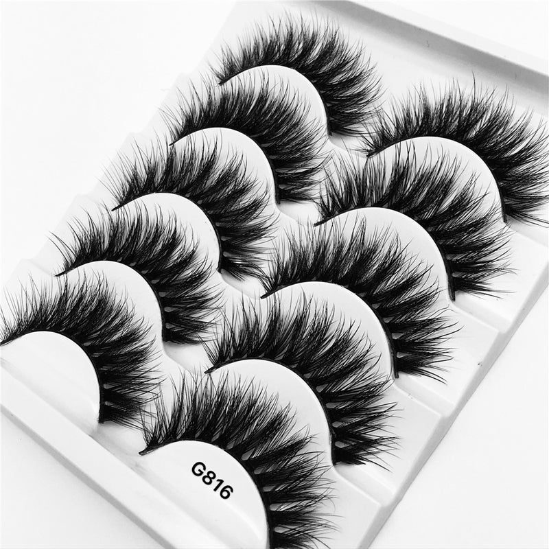 5Pairs 3D Mink False Eyelashes Natural/Thick Long 【PEGE07】 - pegasuswholesale