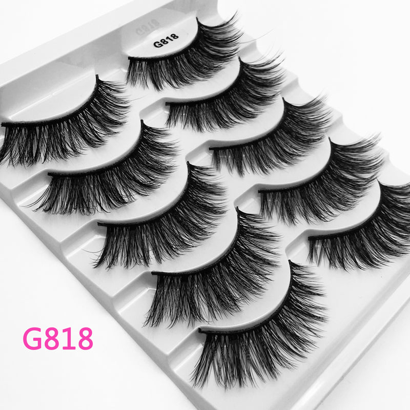 5Pairs 3D Mink False Eyelashes Natural/Thick Long 【PEGE07】 - pegasuswholesale