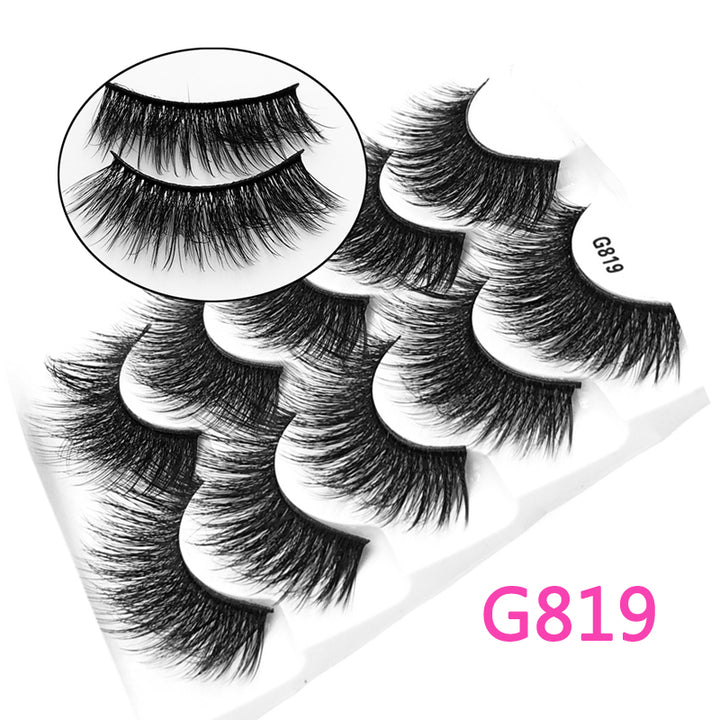 5Pairs 3D Mink False Eyelashes Natural/Thick Long 【PEGE07】 - pegasuswholesale