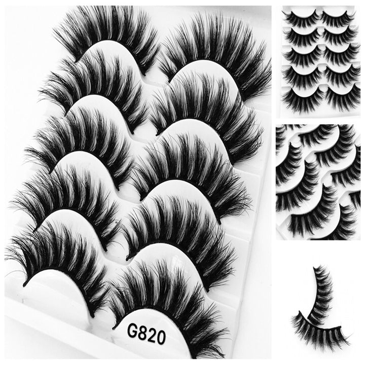 5Pairs 3D Mink False Eyelashes Natural/Thick Long 【PEGE07】 - pegasuswholesale