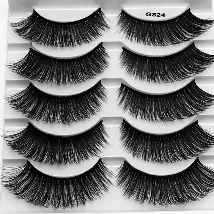 5Pairs 3D Mink False Eyelashes Natural/Thick Long 【PEGE07】 - pegasuswholesale