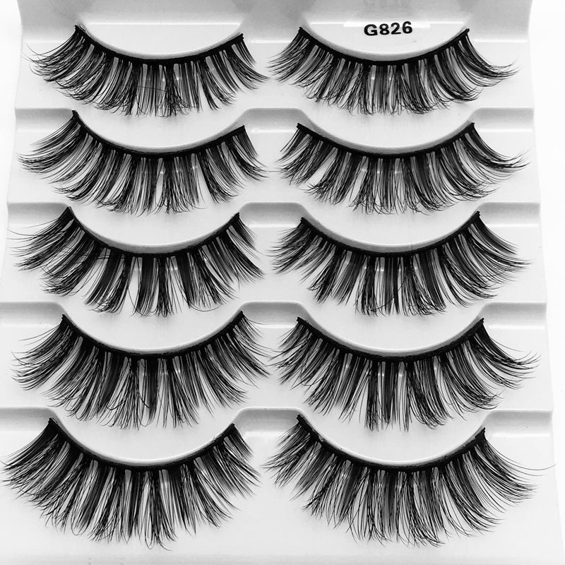 5Pairs 3D Mink False Eyelashes Natural/Thick Long 【PEGE07】 - pegasuswholesale