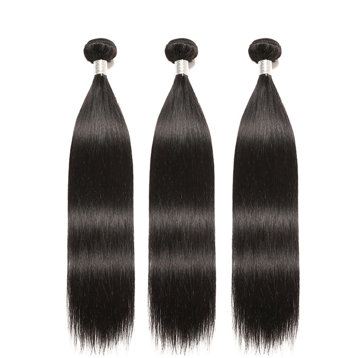 3 Bundles With 4x4" lace Closure Brazilian Hair Straight - pegasuswholesale