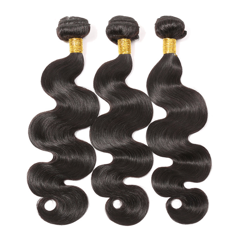 Transparent Lace 13x4 Frontal with 3 Bundles Body Wave Malaysian - pegasuswholesale