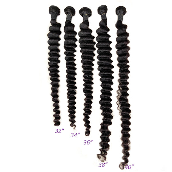 Loose Deep Wave HD Swiss Lace Frontal 13x4 With Bundles Brazilian 【PWH224】 - pegasuswholesale