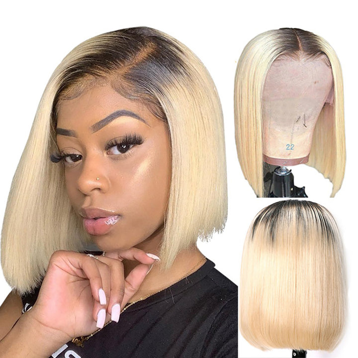 1b/613 Blonde Short Bob Lace Front Wig, 180% Density 【PEG018】 - pegasuswholesale1b/613 Blonde Short Bob Lace Front Wig, 180% Density 【PEG018】 - pegasuswholesale