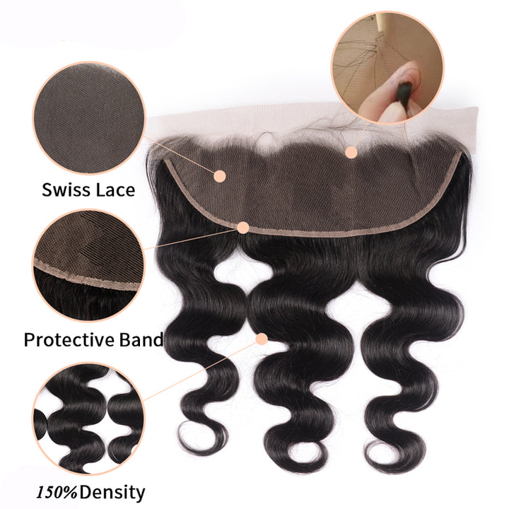 Body Wave 9A Bundles With 13x4" Frontal Brazilian Hair - pegasuswholesale