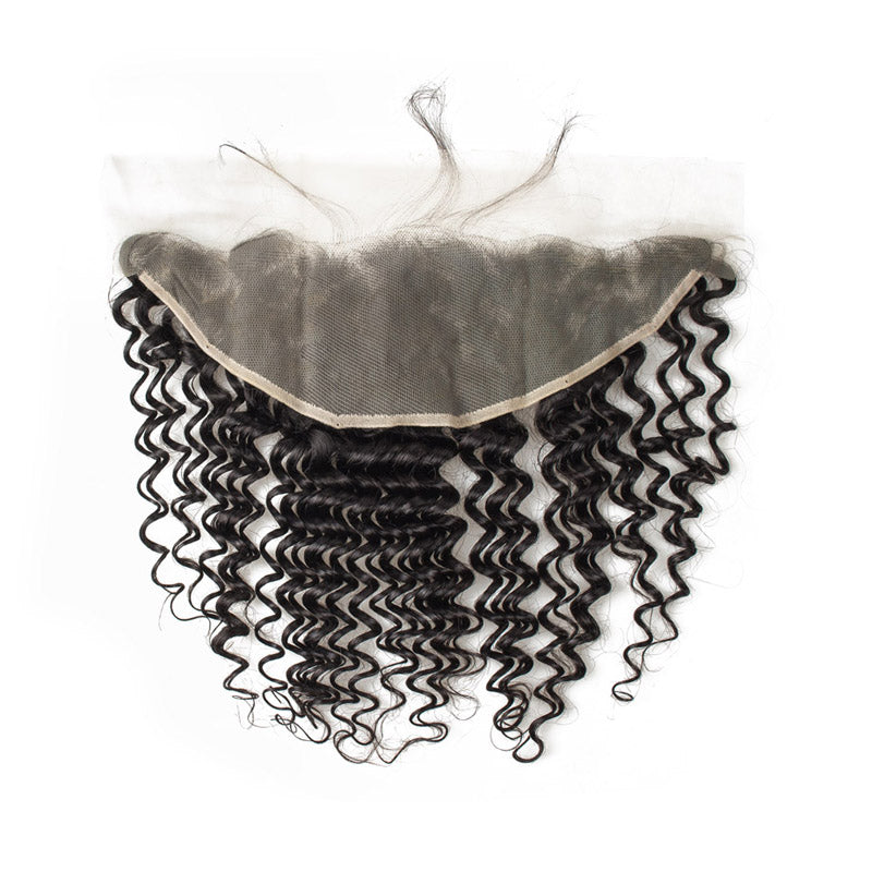 Deep Wave Bundles With 13x4 Frontal Transparent Lace - pegasuswholesale