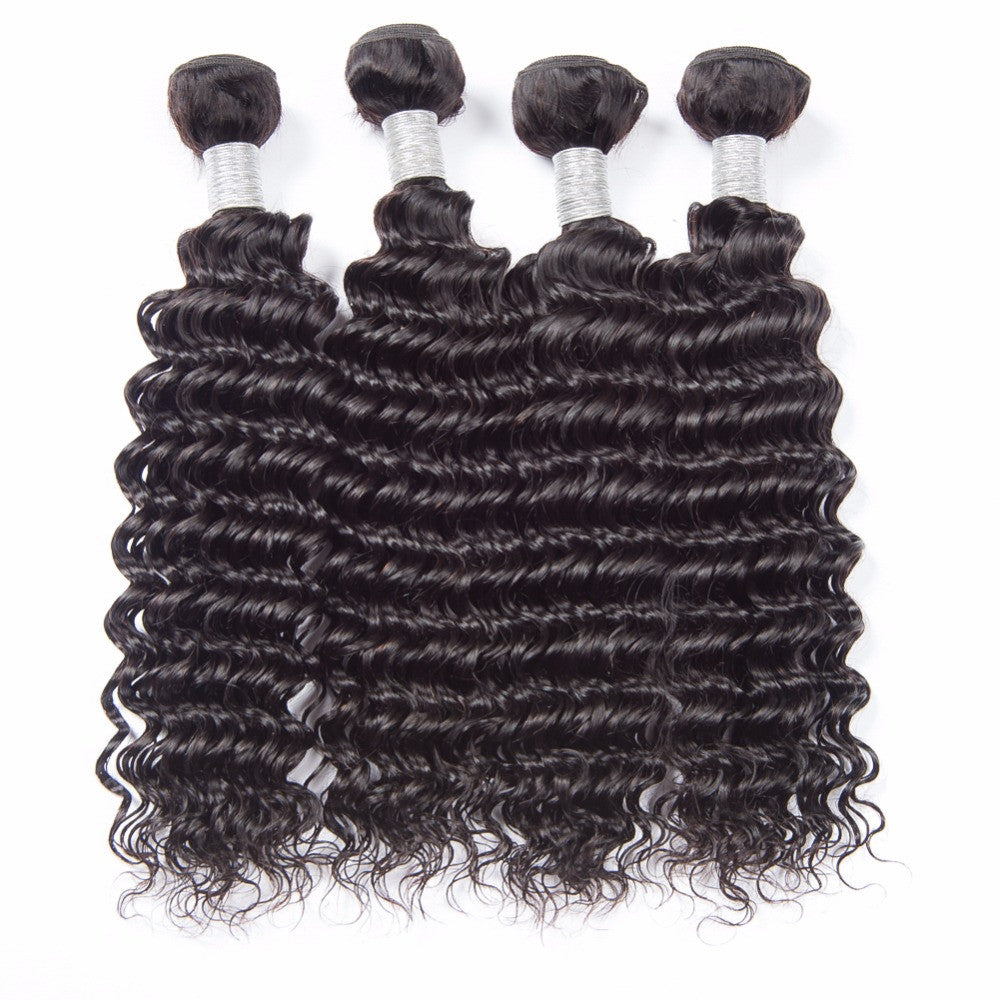 Deep Wave Brazilian Human Hair 3 Bundles - pegasuswholesale