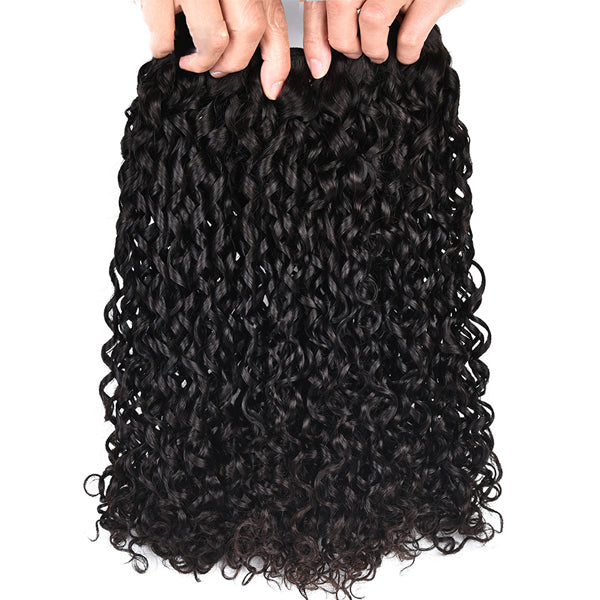 Double Drawn Bundles Virgin Hair Curly Indian Human Hair Extensions