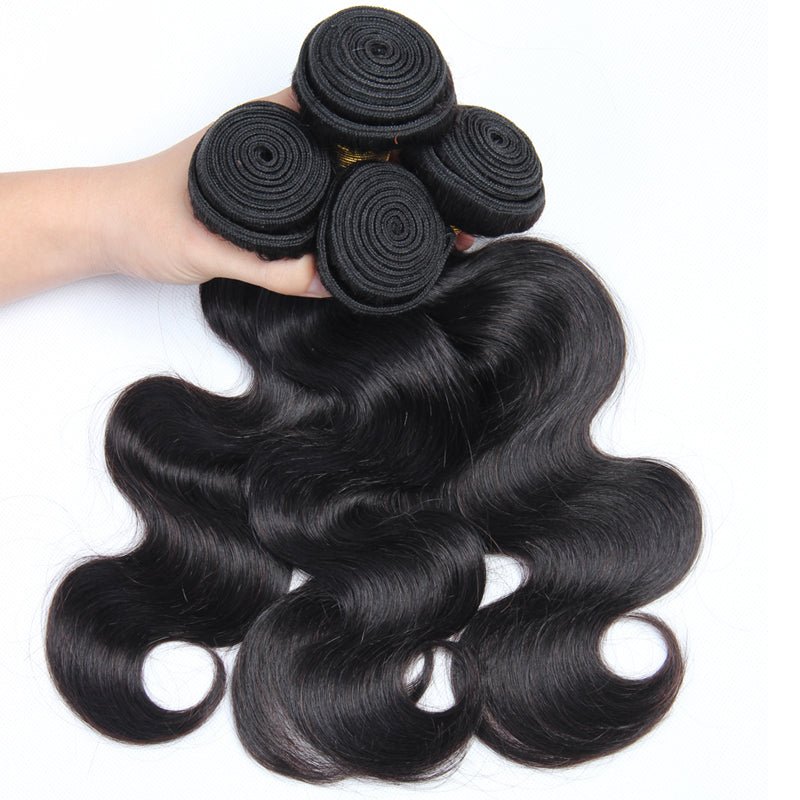 Body Wave Bundles With 4x4" Closure Brazilian Human Hair - pegasuswholesale