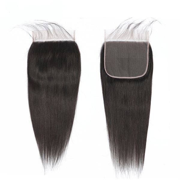 7x7 Transparent Lace Closure With 3 Bundles 8A Straight Hair Weave - pegasuswholesale