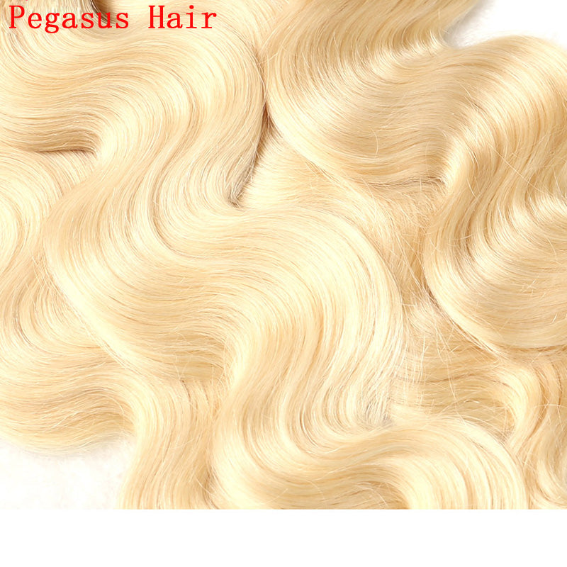 1b/613 Blonde Brazilian Virgin Human Hair 3 Bundles Body Wave - pegasuswholesale