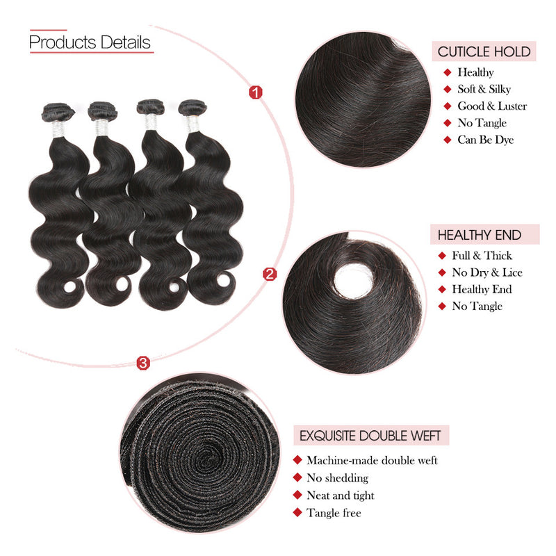 Wholesale 9A 10 bundles Indian Virgin Hair Body Wave - pegasuswholesale