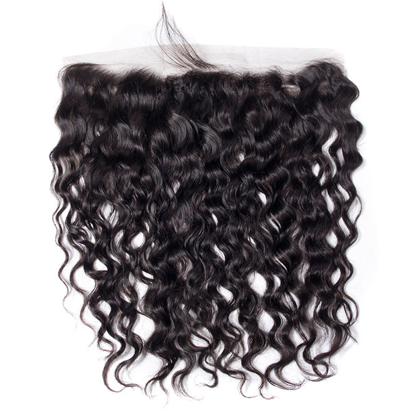HD Swiss Lace 13x4 Frontal Water Wave With 3/4 Bundles Brazilian Human Hair 【PWH2236】 - pegasuswholesale