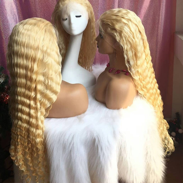 Transparent 613 Blonde Deep Wave Lace Frontal Wigs - 【PWH5290】 - pegasuswholesale