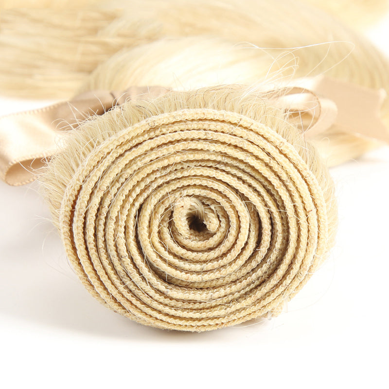 613 Blonde Body Wave Bundles with 4x4 5x5" Closure - pegasuswholesale