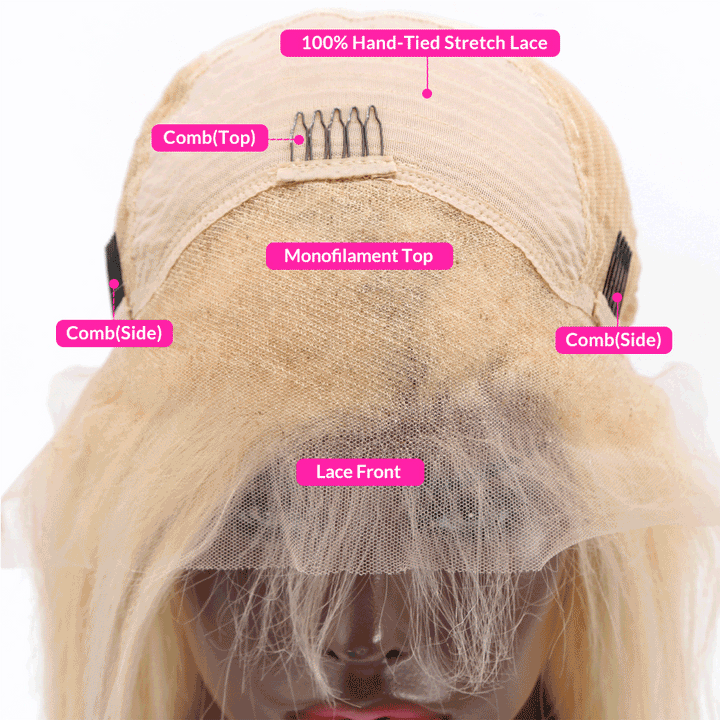 Transparent 613 Blonde Deep Wave Lace Frontal Wigs - 【PWH5290】 - pegasuswholesale