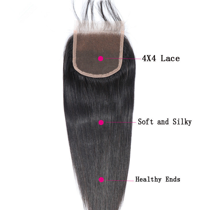 Wholesale 5PCS Straight Brazilian Human Hair Lace Closure - pegasuswholesale