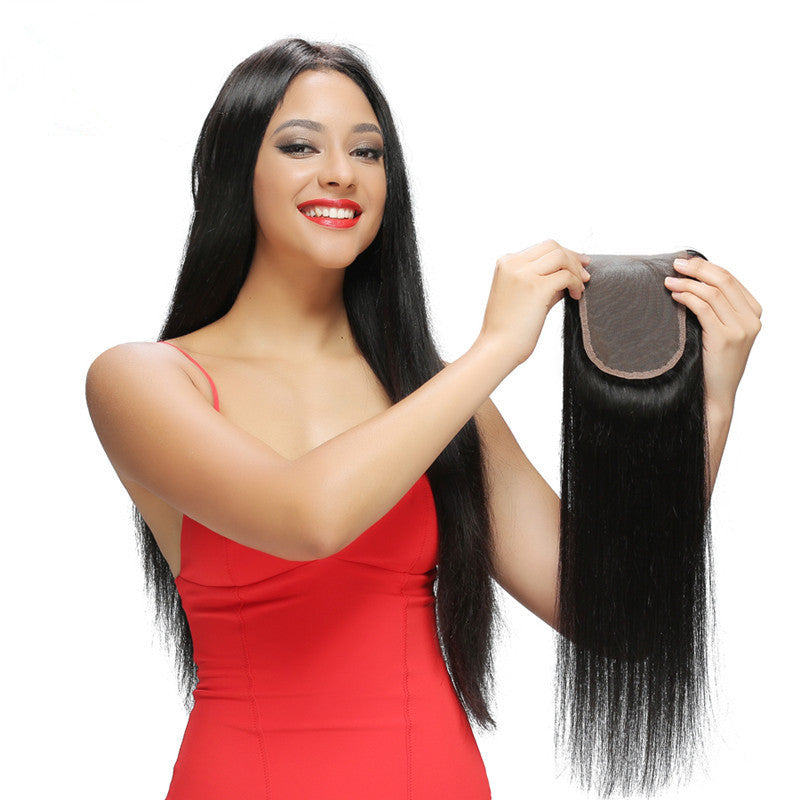 Wholesale 5PCS Straight Brazilian Human Hair Lace Closure - pegasuswholesale