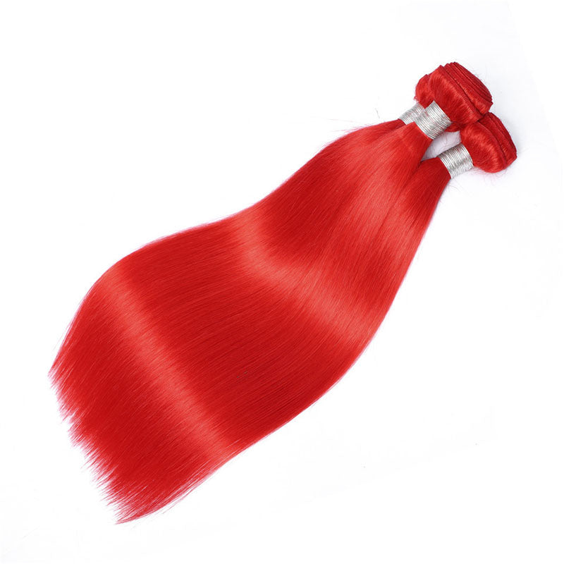 Red Bule Purple Color Straight 3/4 PCS Bundles Brazilian Human Hair Weave - pegasuswholesale