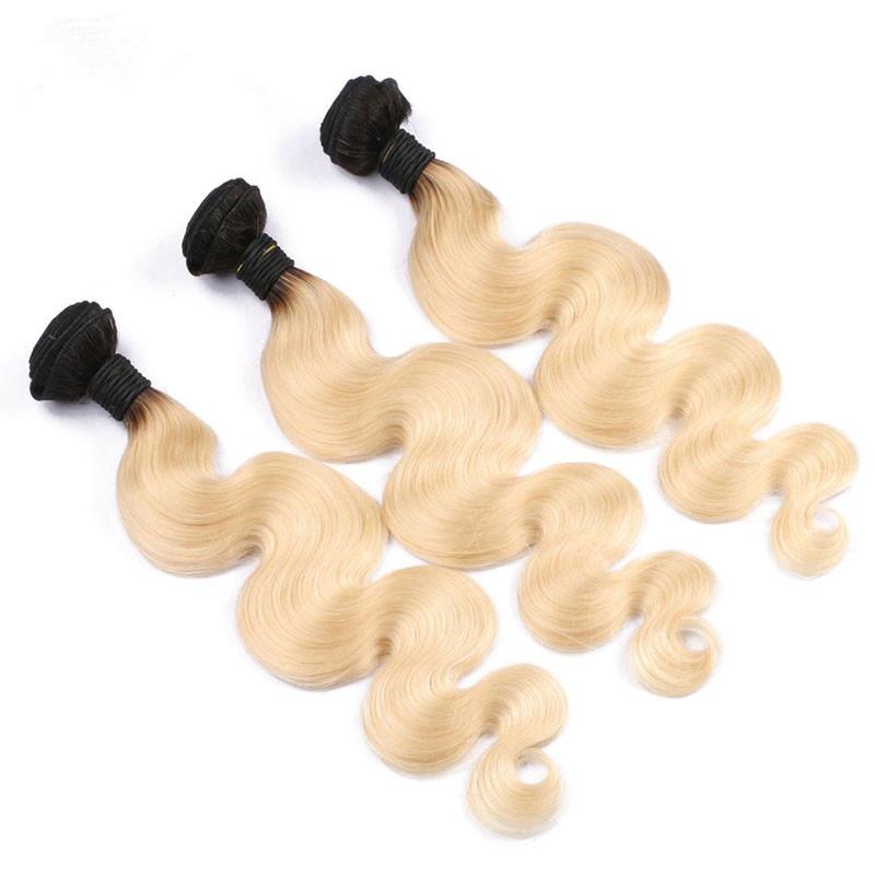 1b/613 Blonde Brazilian Virgin Human Hair 3 Bundles Body Wave - pegasuswholesale