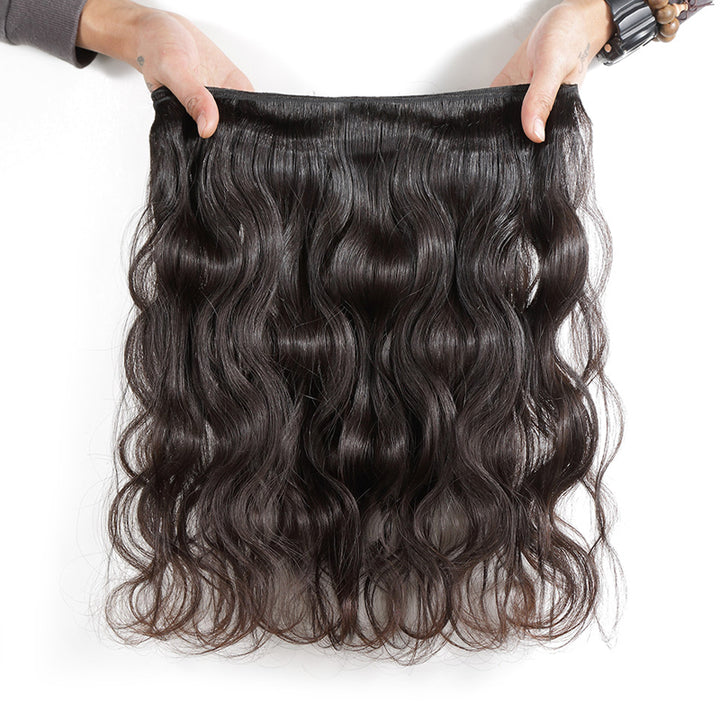 Body Wave Bundles With 4x4" Closure Brazilian Human Hair - pegasuswholesale