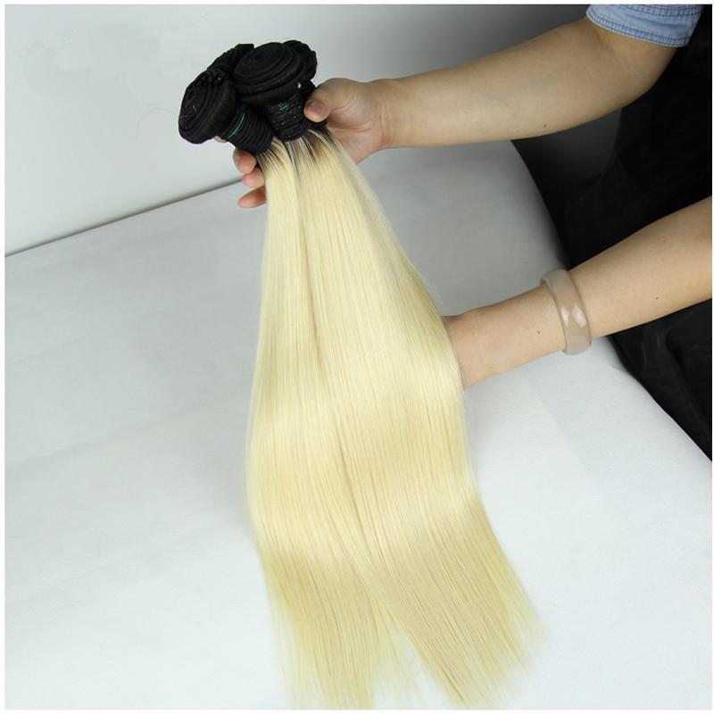 T1b/613 Brazilian Straight Human Hair 3 Bundles - pegasuswholesale