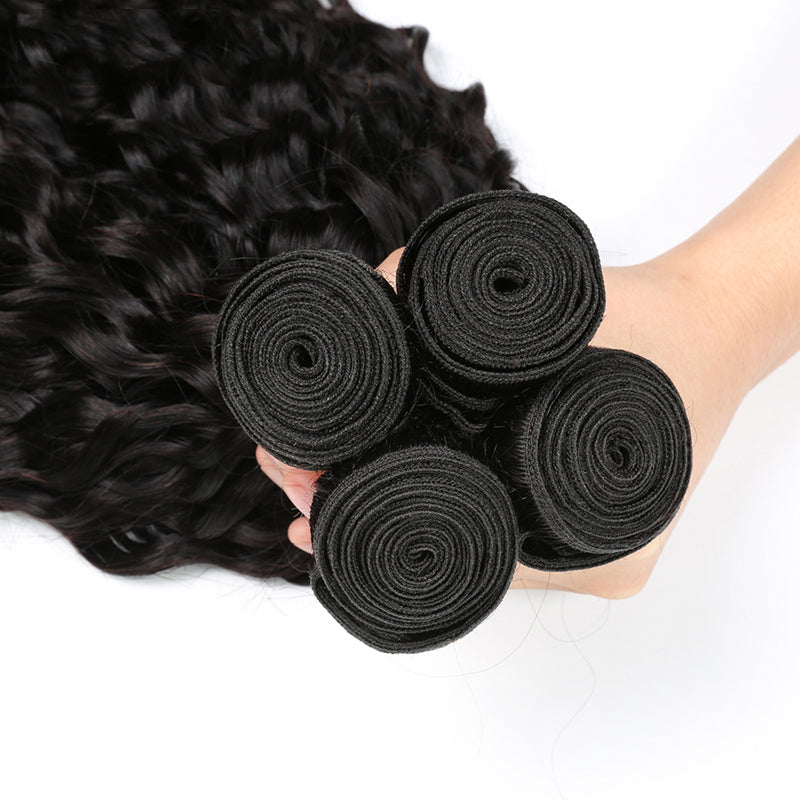 Water Wave 3/4 Bundles Deal Raw Indian Human Hair - pegasuswholesale