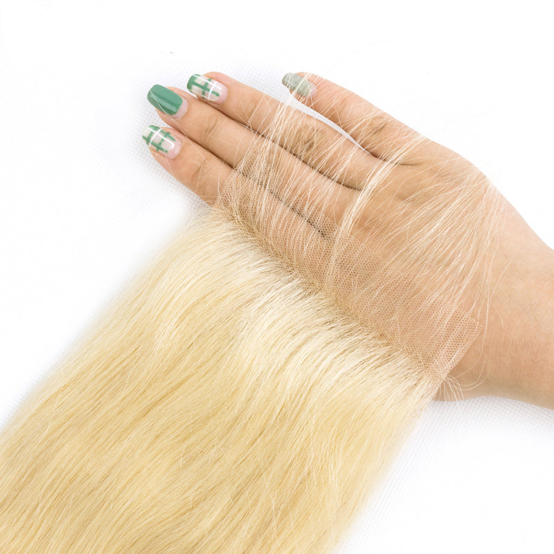 613 Blonde 4X4 Transparent Lace Closure - pegasuswholesale