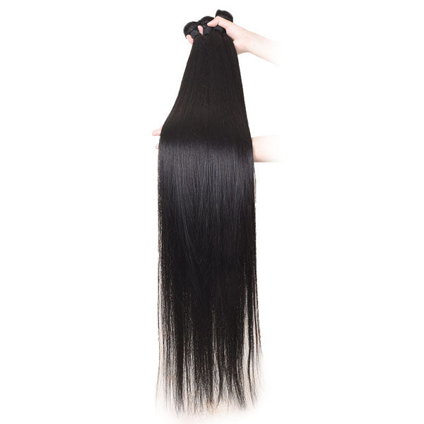 13x4 Lace Frontal With Bundles Straight Human Hair Brazilian - pegasuswholesale
