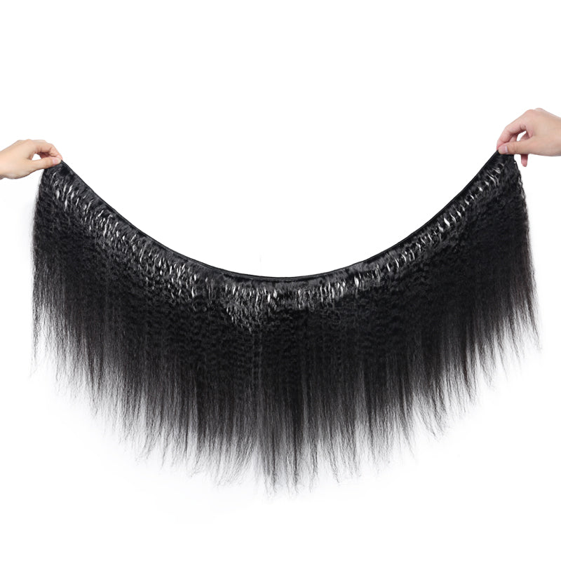 Kinky Straight Hair 9A Brazilian Remy Hair Weave Bundles - pegasuswholesale