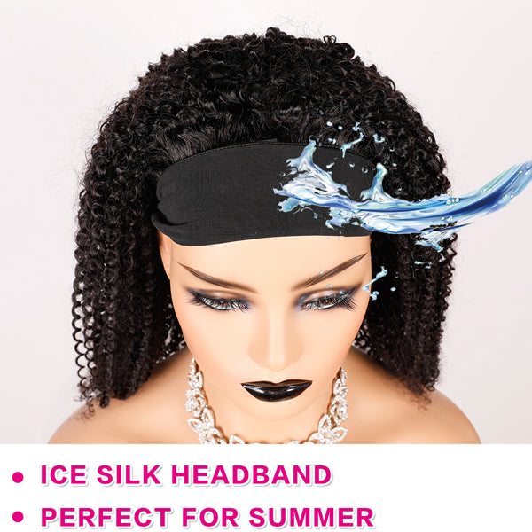 Afro Kinky Curly Headband Wig Human Hair 【PWHKC01】 - pegasuswholesale