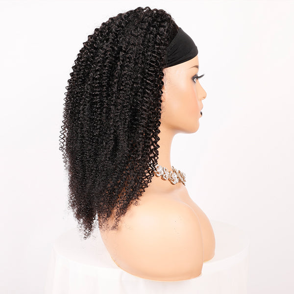 Afro Kinky Curly Headband Wig Human Hair 【PWHKC01】 - pegasuswholesale